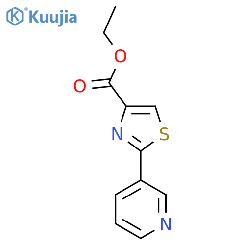 2-Pyridin-3-yl-thiazole-4-carboxylic acid ethyl ester structure