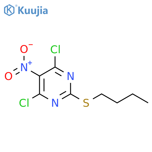 2-(Butylthio)-4,6-dichloro-5-nitropyrimidine structure