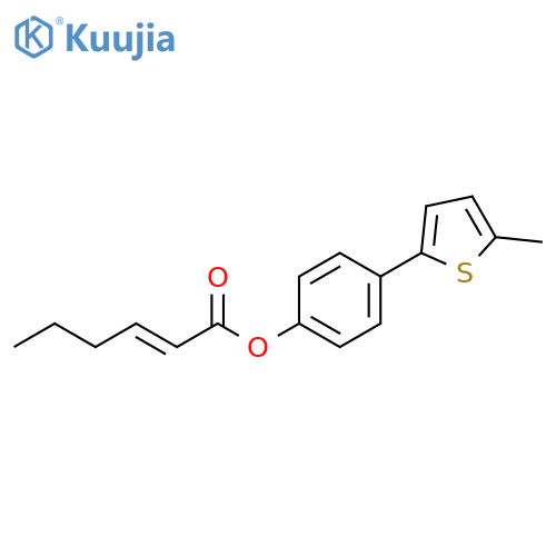 2-Hexenoic acid, 4-(5-methyl-2-thienyl)phenyl ester, (2E)- structure