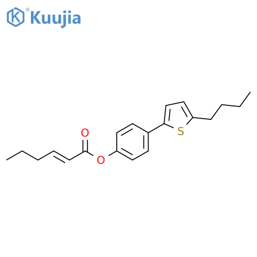2-Hexenoic acid, 4-(5-butyl-2-thienyl)phenyl ester, (2E)- structure