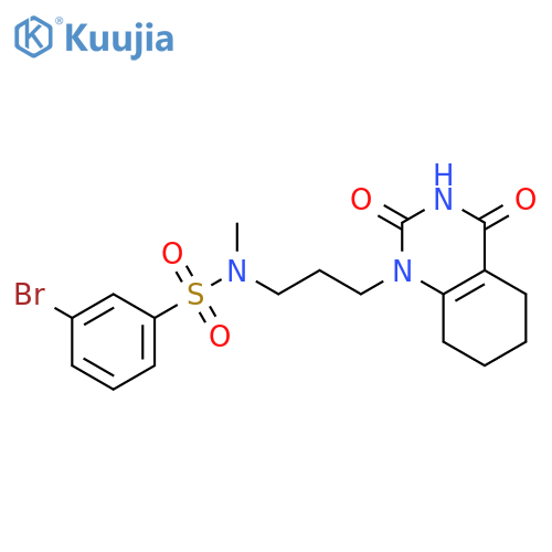 Benzenesulfonamide,3-bromo-N-[3-(3,4,5,6,7,8-hexahydro-2,4-dioxo-1(2H)-quinazolinyl)propyl]-N-methyl- structure
