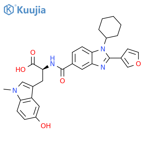 L-Tryptophan,N-[[1-cyclohexyl-2-(3-furanyl)-1H-benzimidazol-5-yl]carbonyl]-5-hydroxy-1-methyl- structure