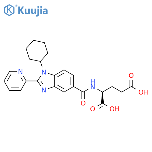 L-Glutamic acid,N-[[1-cyclohexyl-2-(2-pyridinyl)-1H-benzimidazol-5-yl]carbonyl]- structure