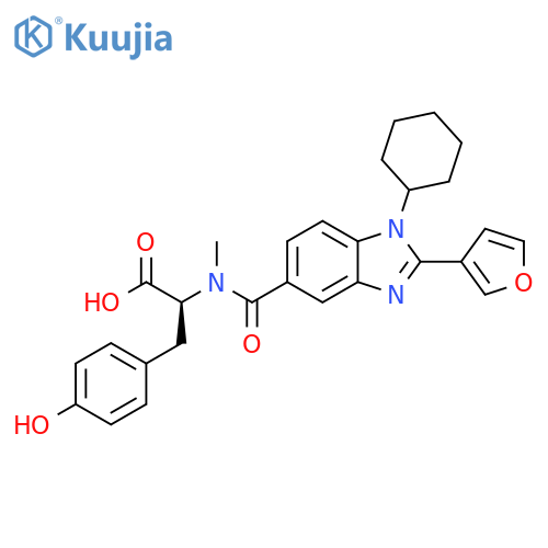 L-Tyrosine,N-[[1-cyclohexyl-2-(3-furanyl)-1H-benzimidazol-5-yl]carbonyl]-N-methyl- structure