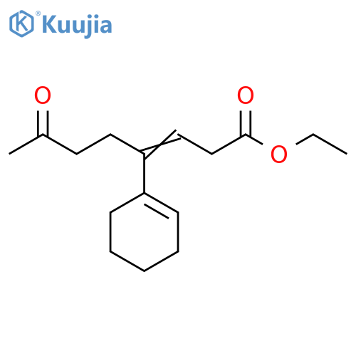3-Octenoic acid, 4-(1-cyclohexen-1-yl)-7-oxo-, ethyl ester structure