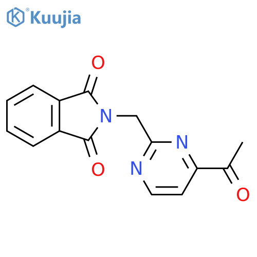 1H-Isoindole-1,3(2H)-dione, 2-[(4-acetyl-2-pyrimidinyl)methyl]- structure