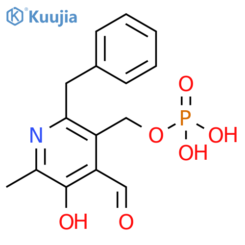 4-Pyridinecarboxaldehyde,3-hydroxy-2-methyl-6-(phenylmethyl)-5-[(phosphonooxy)methyl]- structure