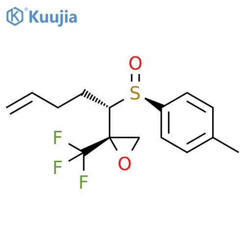 Oxirane,2-[(1S)-1-[(R)-(4-methylphenyl)sulfinyl]-4-pentenyl]-2-(trifluoromethyl)-,(2R)- structure