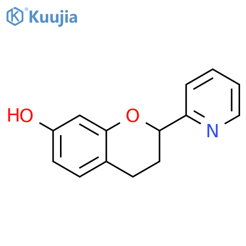 2H-1-Benzopyran-7-ol, 3,4-dihydro-2-(2-pyridinyl)- structure