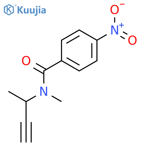 Benzamide, N-methyl-N-(1-methyl-2-propynyl)-4-nitro- structure