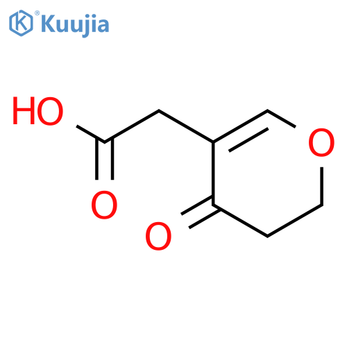 (4-oxo-5,6-dihydro-4H-pyran-3-yl)-acetic acid structure