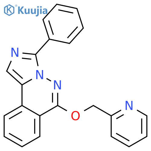 Imidazo[5,1-a]phthalazine, 3-phenyl-6-(2-pyridinylmethoxy)- structure