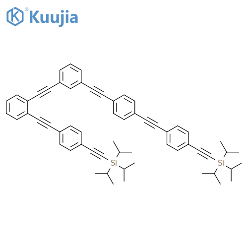 Silane,tris(1-methylethyl)[[4-[[2-[[3-[[4-[[4-[[tris(1-methylethyl)silyl]ethynyl]phenyl]ethynyl]phenyl]ethynyl]phenyl]ethynyl]phenyl]ethynyl]phenyl]ethynyl]- structure