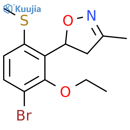 Isoxazole,5-[3-bromo-2-ethoxy-6-(methylthio)phenyl]-4,5-dihydro-3-methyl- structure