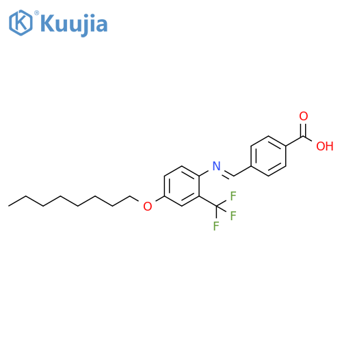 Benzoic acid,4-[(E)-[[4-(octyloxy)-2-(trifluoromethyl)phenyl]imino]methyl]- structure