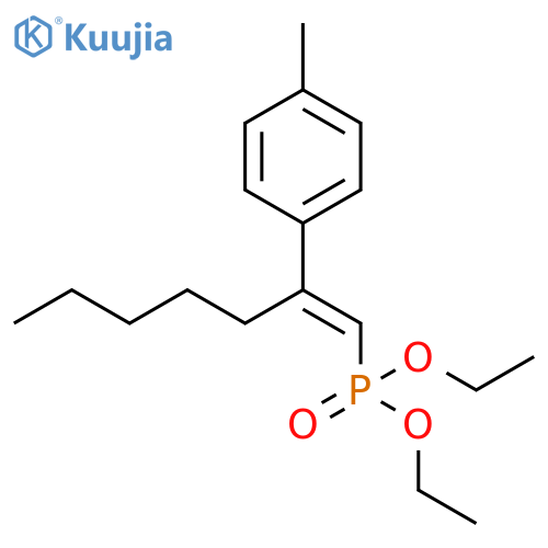 Phosphonic acid, [(1E)-2-(4-methylphenyl)-1-heptenyl]-, diethyl ester structure