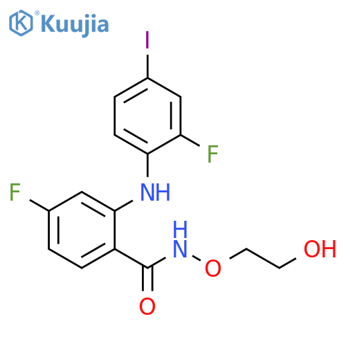 Benzamide,4-fluoro-2-[(2-fluoro-4-iodophenyl)amino]-N-(2-hydroxyethoxy)- structure