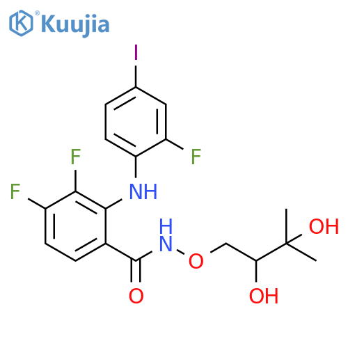 Benzamide,N-(2,3-dihydroxy-3-methylbutoxy)-3,4-difluoro-2-[(2-fluoro-4-iodophenyl)amino]- structure