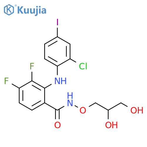 Benzamide,2-[(2-chloro-4-iodophenyl)amino]-N-(2,3-dihydroxypropoxy)-3,4-difluoro- structure