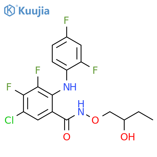Benzamide,5-chloro-2-[(2,4-difluorophenyl)amino]-3,4-difluoro-N-(2-hydroxybutoxy)- structure