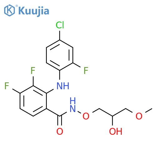 Benzamide,2-[(4-chloro-2-fluorophenyl)amino]-3,4-difluoro-N-(2-hydroxy-3-methoxypropoxy)- structure