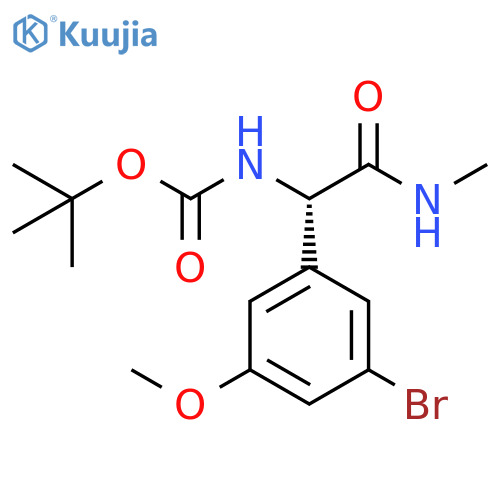 Carbamic acid,[(1S)-1-(3-bromo-5-methoxyphenyl)-2-(methylamino)-2-oxoethyl]-,1,1-dimethylethyl ester structure