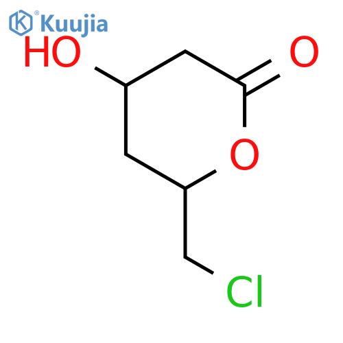 2H-Pyran-2-one, 6-(chloromethyl)tetrahydro-4-hydroxy-, (4R,6S)- structure