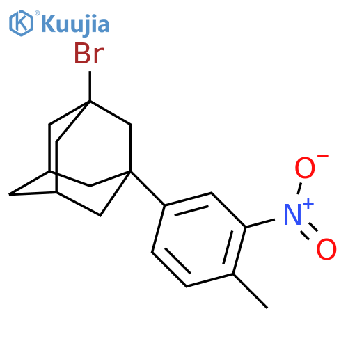 1-bromo-3-(4-methyl-3-nitrophenyl)adamantane structure