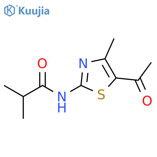 N-(5-acetyl-4-methyl-1,3-thiazol-2-yl)-2-methylpropanamide structure