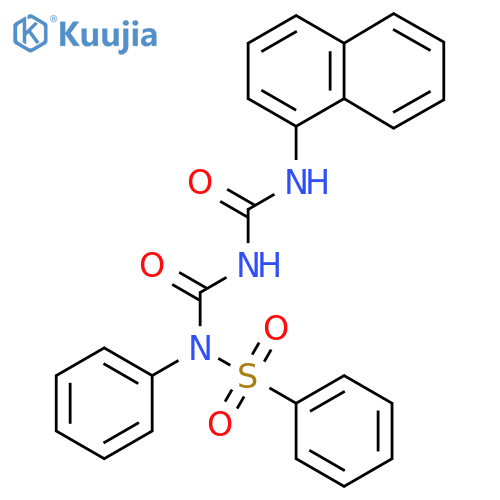 1-{(benzenesulfonyl)(phenyl)carbamoylamino}-N-(naphthalen-1-yl)formamide structure