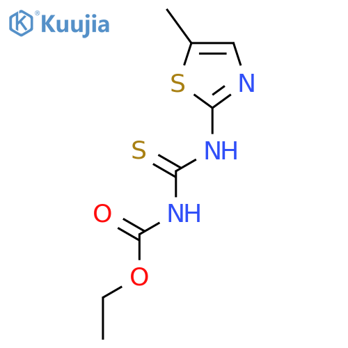 Carbamic acid,[[(5-methyl-2-thiazolyl)amino]thioxomethyl]-, ethyl ester (9CI) structure