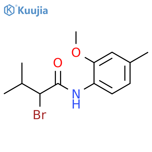 2-bromo-N-(2-methoxy-4-methylphenyl)-3-methylbutanamide structure