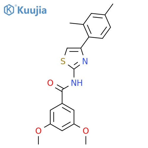 N-4-(2,4-dimethylphenyl)-1,3-thiazol-2-yl-3,5-dimethoxybenzamide structure