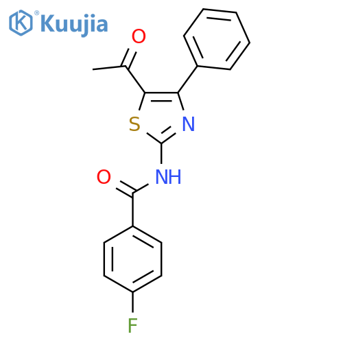 N-(5-acetyl-4-phenyl-1,3-thiazol-2-yl)-4-fluorobenzamide structure