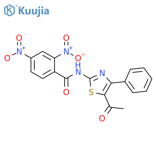 N-(5-acetyl-4-phenyl-1,3-thiazol-2-yl)-2,4-dinitrobenzamide structure