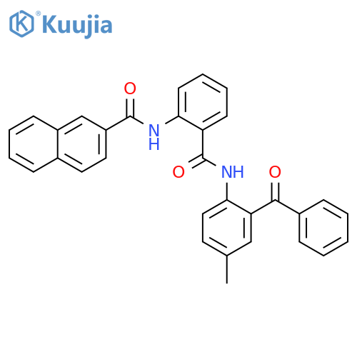 N-{2-(2-benzoyl-4-methylphenyl)carbamoylphenyl}naphthalene-2-carboxamide structure