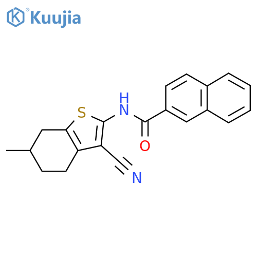 N-(3-cyano-6-methyl-4,5,6,7-tetrahydro-1-benzothiophen-2-yl)naphthalene-2-carboxamide structure