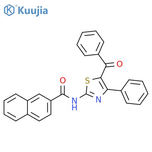 N-(5-benzoyl-4-phenyl-1,3-thiazol-2-yl)naphthalene-2-carboxamide structure