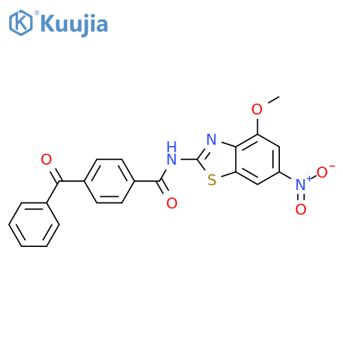 4-benzoyl-N-(4-methoxy-6-nitro-1,3-benzothiazol-2-yl)benzamide structure