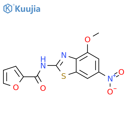 N-(4-methoxy-6-nitro-1,3-benzothiazol-2-yl)furan-2-carboxamide structure