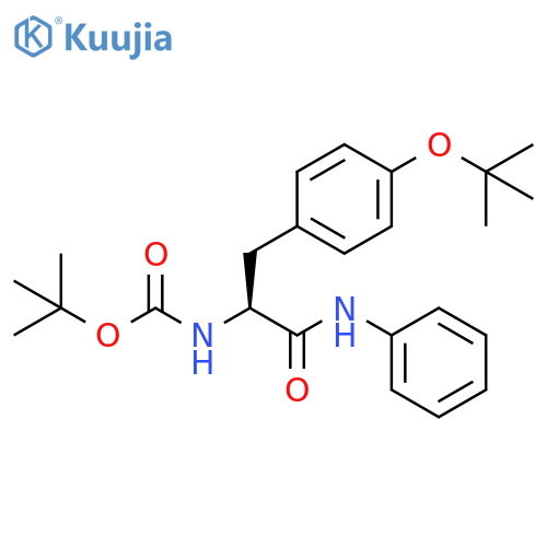 Carbamic acid,[(1S)-1-[[4-(1,1-dimethylethoxy)phenyl]methyl]-2-oxo-2-(phenylamino)ethyl]-, 1,1-dimethylethyl ester structure