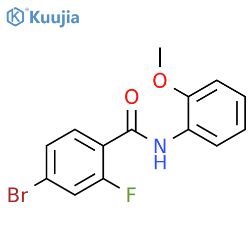 4-bromo-2-fluoro-N-(2-methoxyphenyl)benzamide structure