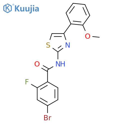 4-bromo-2-fluoro-N-4-(2-methoxyphenyl)-1,3-thiazol-2-ylbenzamide structure