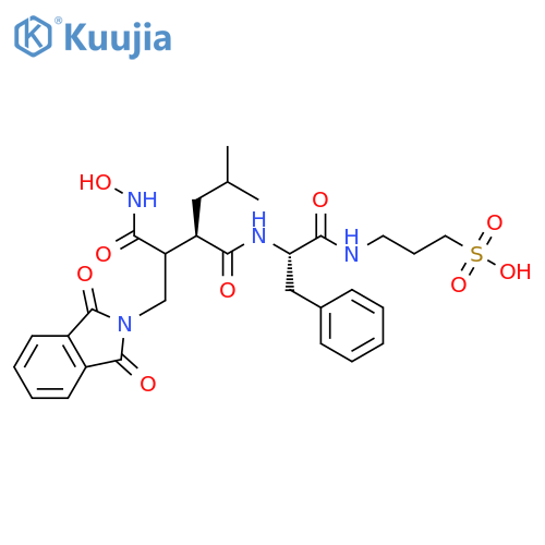 1-Propanesulfonic acid,3-[[(2S)-2-[[(2R)-2-[1-[(1,3-dihydro-1,3-dioxo-2H-isoindol-2-yl)methyl]-2-(hydroxyamino)-2-oxoethyl]-4-methyl-1-oxopentyl]amino]-1-oxo-3-phenylpropyl]amino]- structure