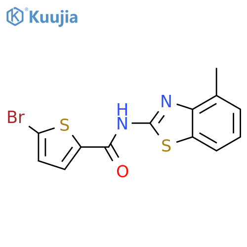 5-bromo-N-(4-methyl-1,3-benzothiazol-2-yl)thiophene-2-carboxamide structure