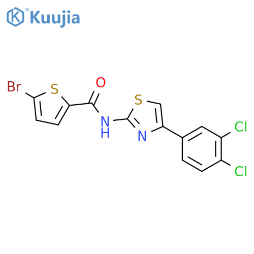 5-bromo-N-4-(3,4-dichlorophenyl)-1,3-thiazol-2-ylthiophene-2-carboxamide structure