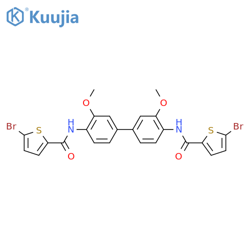 5-bromo-N-4'-(5-bromothiophene-2-amido)-3,3'-dimethoxy-1,1'-biphenyl-4-ylthiophene-2-carboxamide structure
