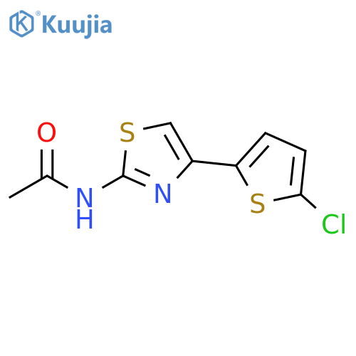 N-4-(5-chlorothiophen-2-yl)-1,3-thiazol-2-ylacetamide structure
