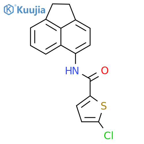5-chloro-N-(1,2-dihydroacenaphthylen-5-yl)thiophene-2-carboxamide structure