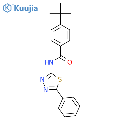 4-tert-butyl-N-(5-phenyl-1,3,4-thiadiazol-2-yl)benzamide structure